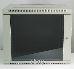 12U 600mm Grey Wall Cabinet Network Data Rack For Patch Panel, PDU & LAN Switch