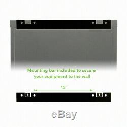 12U Wall Mount Network Server 600mm Depth Cabinet Rack Enclosure Glass Door Lock