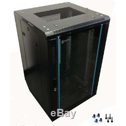 12u Server Rack/cabinet 600 (W) x 800 (D) x 634 (H) Glass Front Door Flat Pack