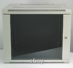15U 500mm 19 Black Wall Cabinet Network Data Rack Patch Panel, PDU & LAN Switch
