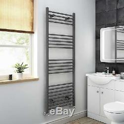 1600 X 600 Anthracite Straight Heated Towel Rail Bathroom Radiator Wall Rack