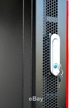 18U 24 Deep Wall Mount IT Network Server Rack Cabinet Enclosure Lockable 19