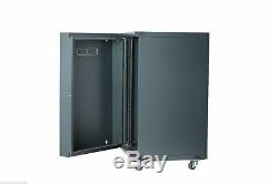 18U Wall Mount Network Server Cabinet Rack Enclosure Door Lock 600mm Deep