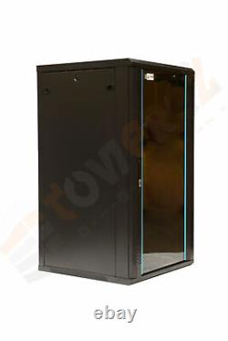 18U Wall rack 19 INCH 600 (W) x 590 (D) x 1000 (H) Flat pack data cabinet