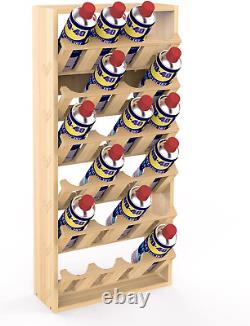 24-Can Spray Paint Can Storage Rack, Wooden Spray Paint and Lube Can Organizatio