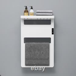 28x18 inch Heated Towel Rack Wall Mounted Electric Bathroom Towel Warmer + Timer