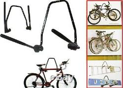 2 X 2bike Wall Mounted Bicycle Hanger Cycle Storage Mount Hook Holder Stand Rack