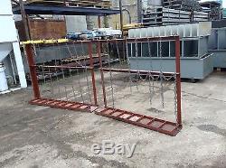 2 X Wall Mounted Bar / Steel Stock Racks With Chain Holders