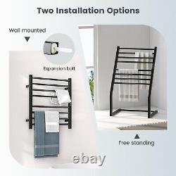 2-in-1 Towel Warmer Rack Freestanding & Wall Mounted Towel Heater with LED Display