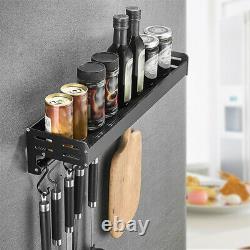 2 pcs 50cm Alumimum Wall-mounted Kitchen Storage Rack Practical Spice Storage