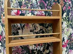 2x Oak Larder Rack for Pantry Cupboard Doors Spice Rack Bottle Rack 5 Shelf