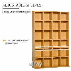 312DVD/480CD Media Storage Shelf Rack Unit Video Wood Bookcase Furniture