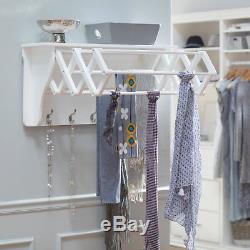 36 Wide Laundry Room Wall Mount Expanding Drying Rack Clothes Dryer Air Dry