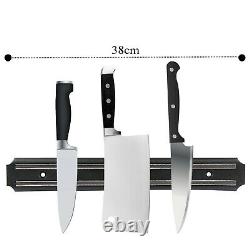 38cm Black Megnetic Knife Utensil Holder Strip Wall Mounted Kitchen Storage Rack