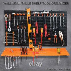 3 Level Wall Mountable 52 Pcs Tool Organiser Pegboard Shelf Garage Tool Rack DIY