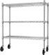 3-Shelf Storage Shelves with Casters Heavy Duty 3-Tier Rolling Cart Utility Rack