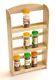 3 Tier Wood Wooden Herb Herbs Jar Holder Spice Rack Stand Kitchen Wall Mounted