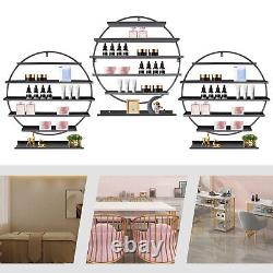 3pcs Wall Mounted Round Nail Polish Storage Rack Holder Cosmetic Display Stand