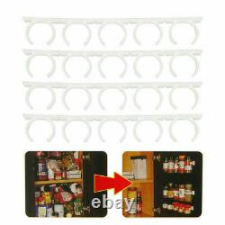 40x Clips Kitchen Spice Gripper Strip Jar Rack Storage Holder Wall Cabinet Door