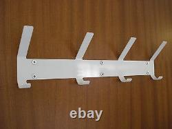 4 Hook Wall Mounted Coat Rack Hat Clothes Hanging Hanger Robe Holder Rail NEW