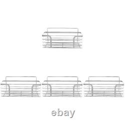 4 Pc Wall Mounted Storage Shelves Shower Shelf Dish Rack Wire Baskets Metal
