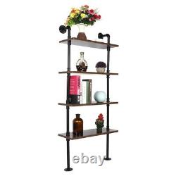 4-Tier Display Shelf Wall-Mounted Storage Stands Multipurpose Metal Display Rack