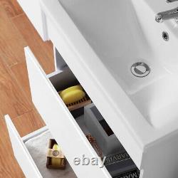 500 600mm Bathroom Vanity Unit Basin Sink Storage Wall Hung Cabinet Matt White