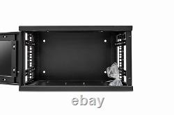 6U 19 450MM Network Cabinet Data Comms Wall Rack for Patch Panel, Switch, PDU