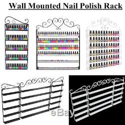 6 Tier Metal Wall Mounted Nail Polish Rack Stand Display Organizer Shelf Holder