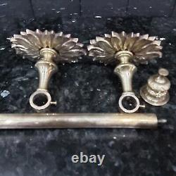 765mm brass towel rail Pan rack old vintage Kitchen French c1910 Tapestry OOH