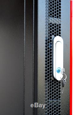 9U 24 Wall Server Rack Cabinet (Fan, Shelf, Legs, Brash Cable Entry) FREE