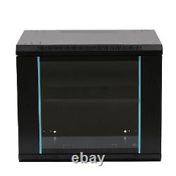 9U Server Cabinet Enclosure Rack Wall Mounted Server Data Cabinet 600450500mm