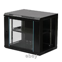 9U Server Cabinet Enclosure Rack Wall Mounted Server Data Cabinet 600450500mm