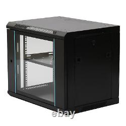 9U Server Cabinet Enclosure Rack Wall Mounted Server Data Cabinet 600450500mm