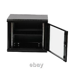 9U Server Cabinet Enclosure Rack Wall Mounted Server Data Cabinet 600450500mm