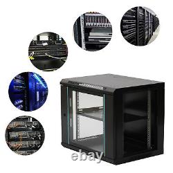 9U Server Cabinet Enclosure Rack Wall Mounted Server Data Cabinet 600450500mm