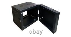 9U Server Rack Data Network Cabinet Double Door 19 inch 600 x 550mm Black