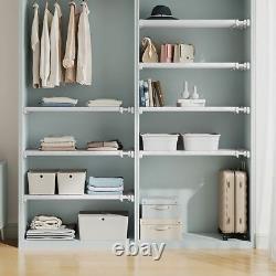 Adjustable Shelf Wardrobe Kitchen Organiser Cupboard Extendable Rack Storage