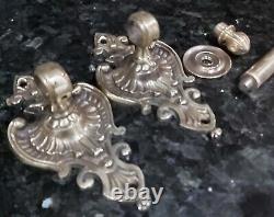 Angel brass towel rail Pan rack old vintage Kitchen French 61cm French c1910 OOH