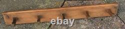 Antique French Country Farmhouse All Wood/Oak Wall/Door Coats/Hats Hanger Rack