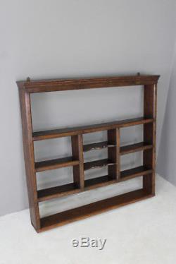 Antique Oak Wall Mount Shelves Kitchen Dresser Top Plate Rack