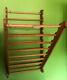 Antique Pine Wall Mounted ladder-style drying rack for clothes & laundry