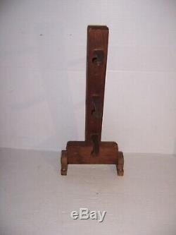 Antique Primitive Wall Mount Swivel Wooden Peg Herb Drying Rack