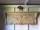 Antique Victorian Carved Mahogany Wall Mounted Hat Coat Rack Free Del Eng/Wales