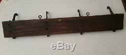Antique Wall Mount Hat/Coat Rack 1887 Udell's Brand Indianapolis 24 x 5 14 OLD