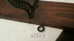 Antique Wall Mount Hat/Coat Rack 1887 Udell's Brand Indianapolis 24 x 5 14 OLD