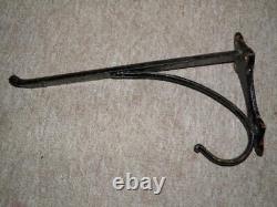 Antique Wall Mounted Cast Iron Saddle Rack With Bridle Hook