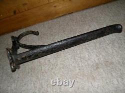 Antique Wall Mounted Cast Iron Saddle Rack With Bridle Hook