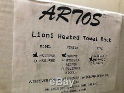 Artos Lioni Heated Towel Rack Hydronic Chrome Finish MS12250H-CH $2300 BNIB