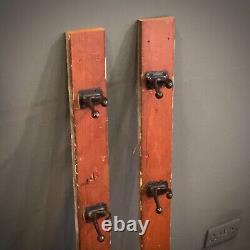 Attractive Rustic Pair Of Antique Church Cloakroom Wall Coat Hooks (8) Racks